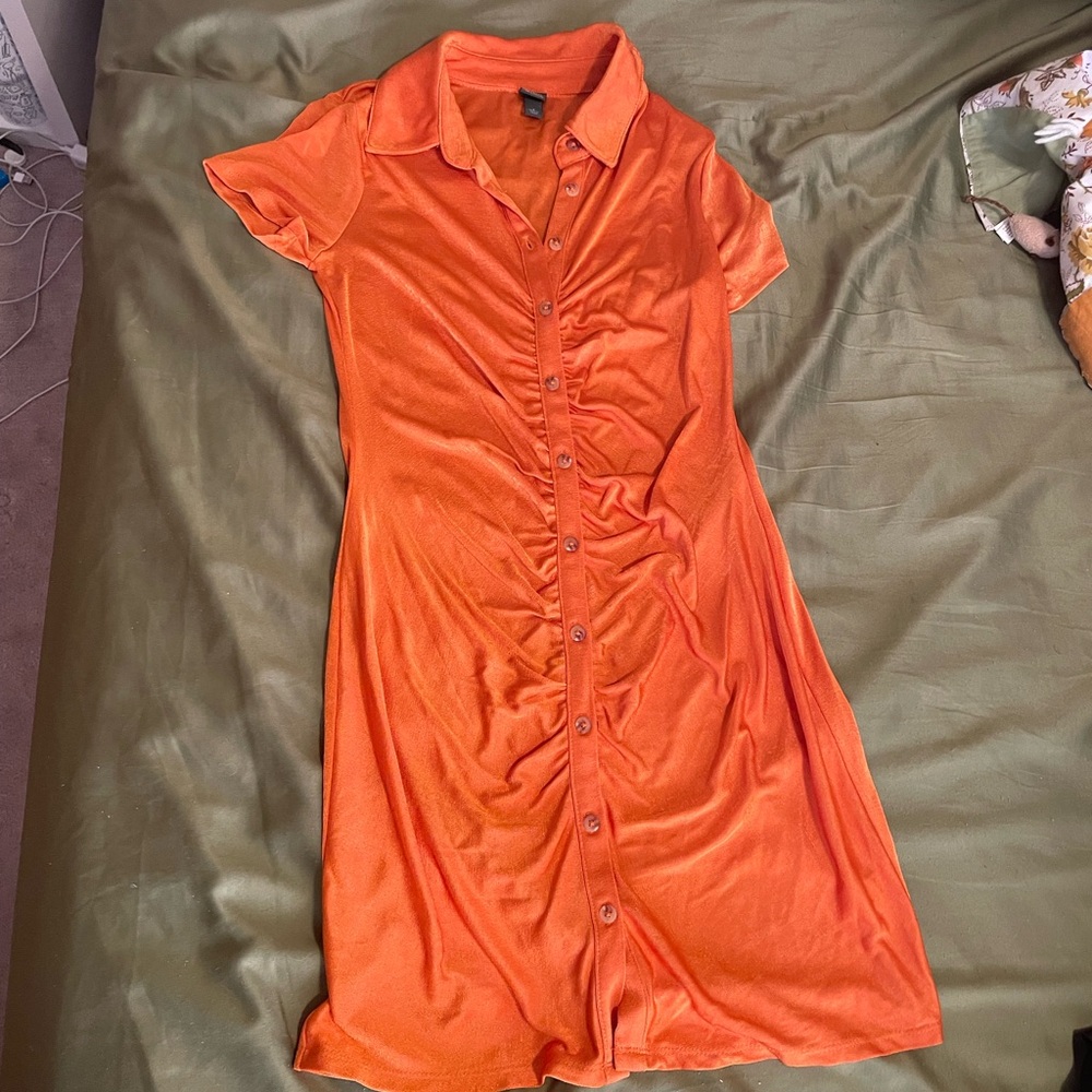 Vibrant Orange Mini Dress